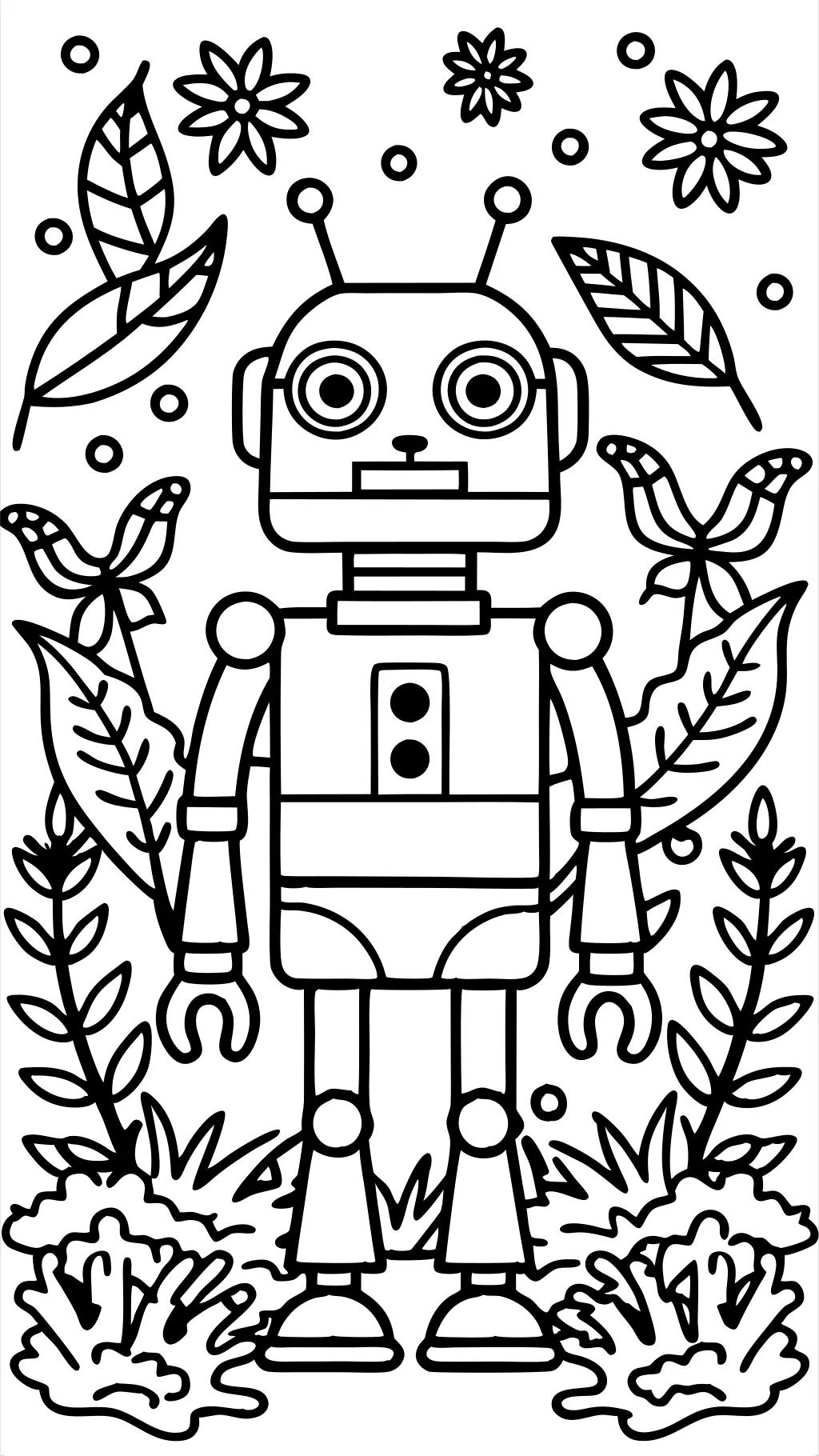 coloriage de robot sauvage